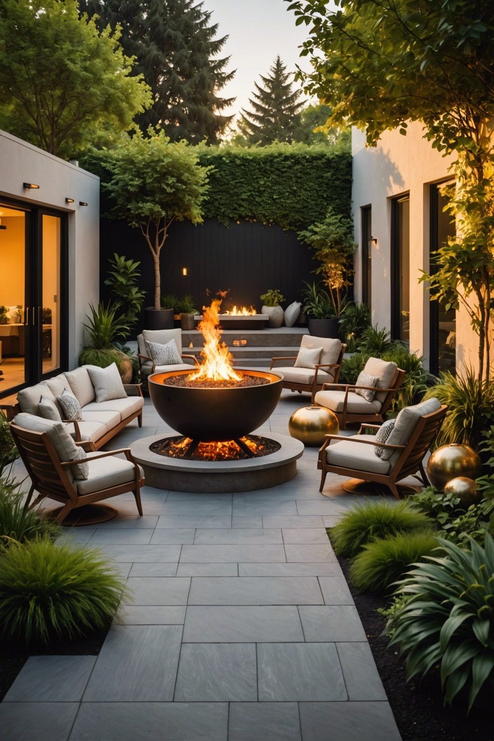 Geometry-Defying Fire Pits
