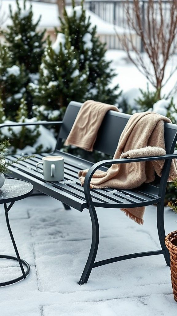 Steel Benches with Armrests