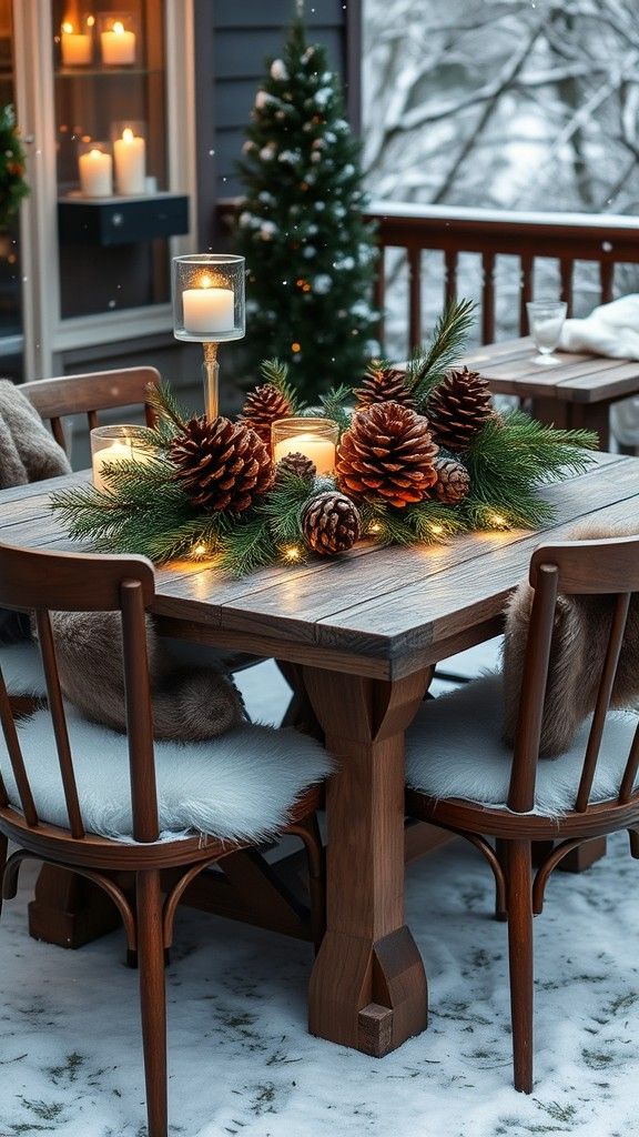 Seasonal Centerpieces with Pinecones