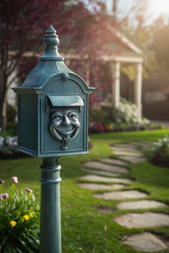 Mailbox with Decorative Knocker