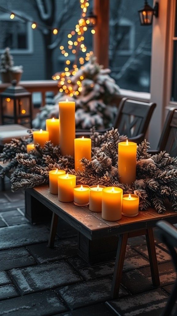 Warm-toned Pillar Candles