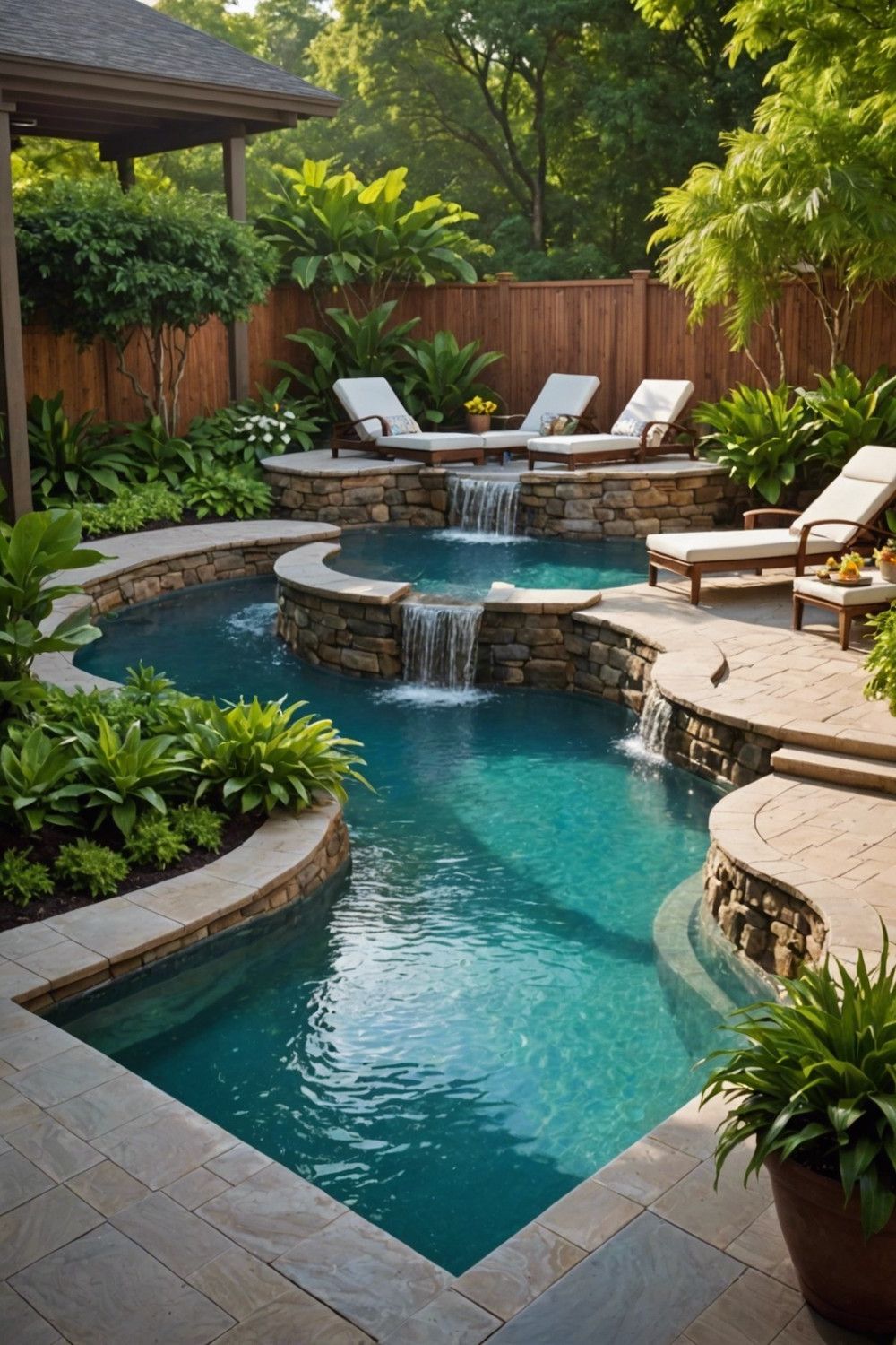 Compact Decks with Waterfall Features