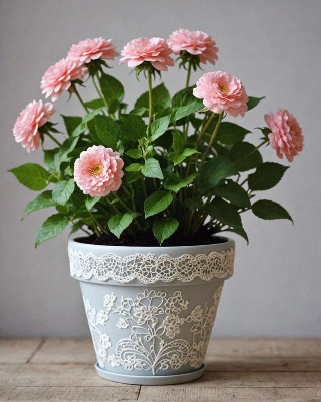 Lace Flower Pot