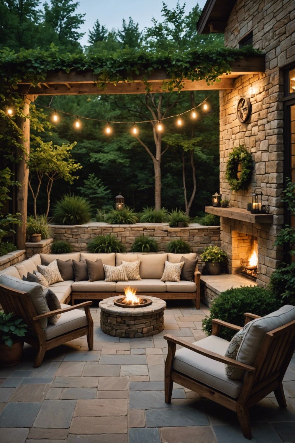 Rustic Retreat with Stone Walls