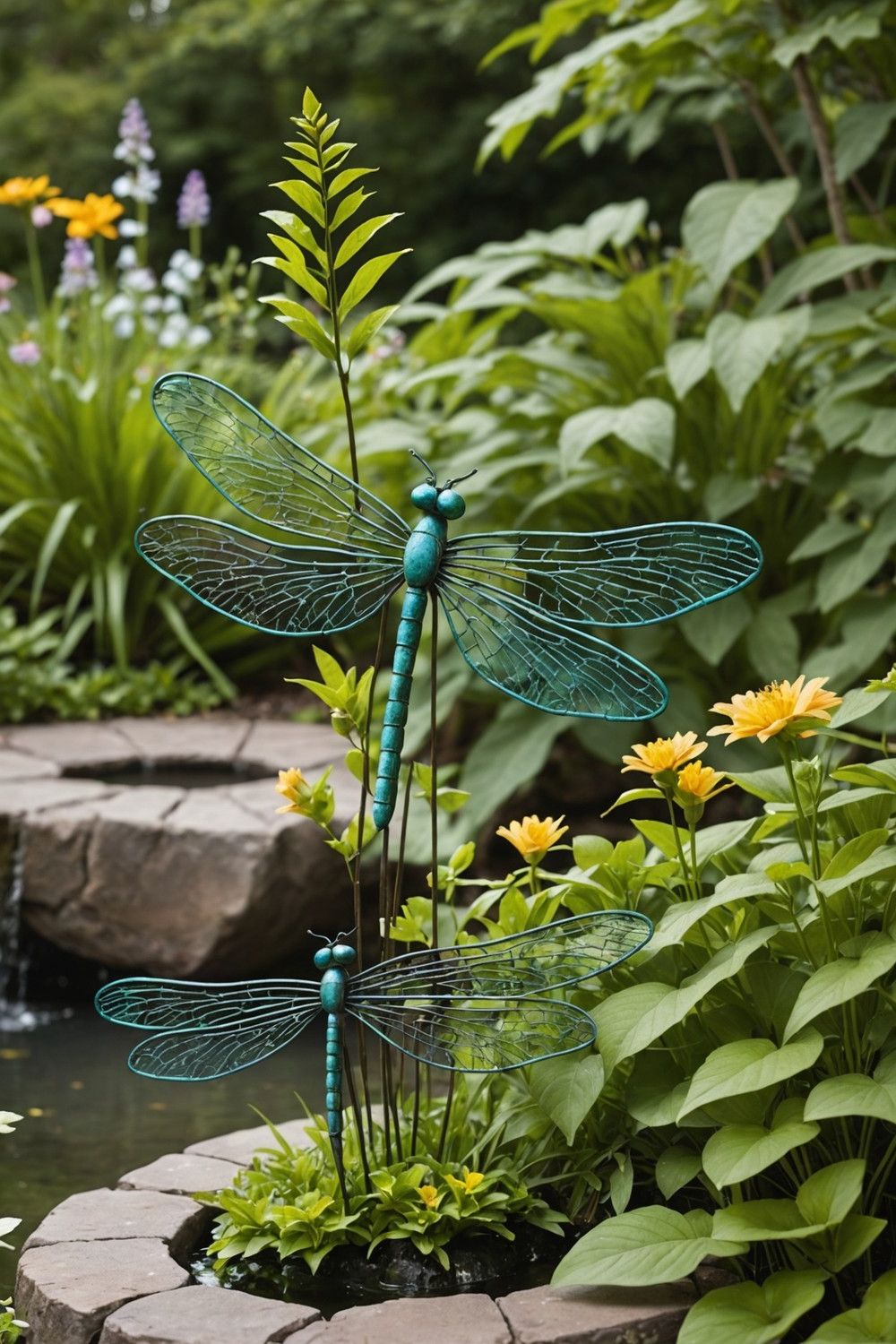 Rustic Rebar Dragonflies