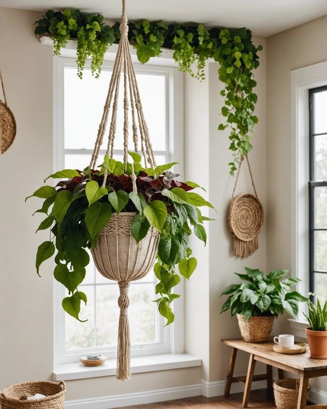 DIY Macrame Hanger Coleus Planter