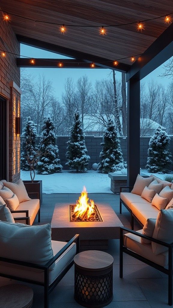 Glamorous Gas Fireplace with Ambient Lighting