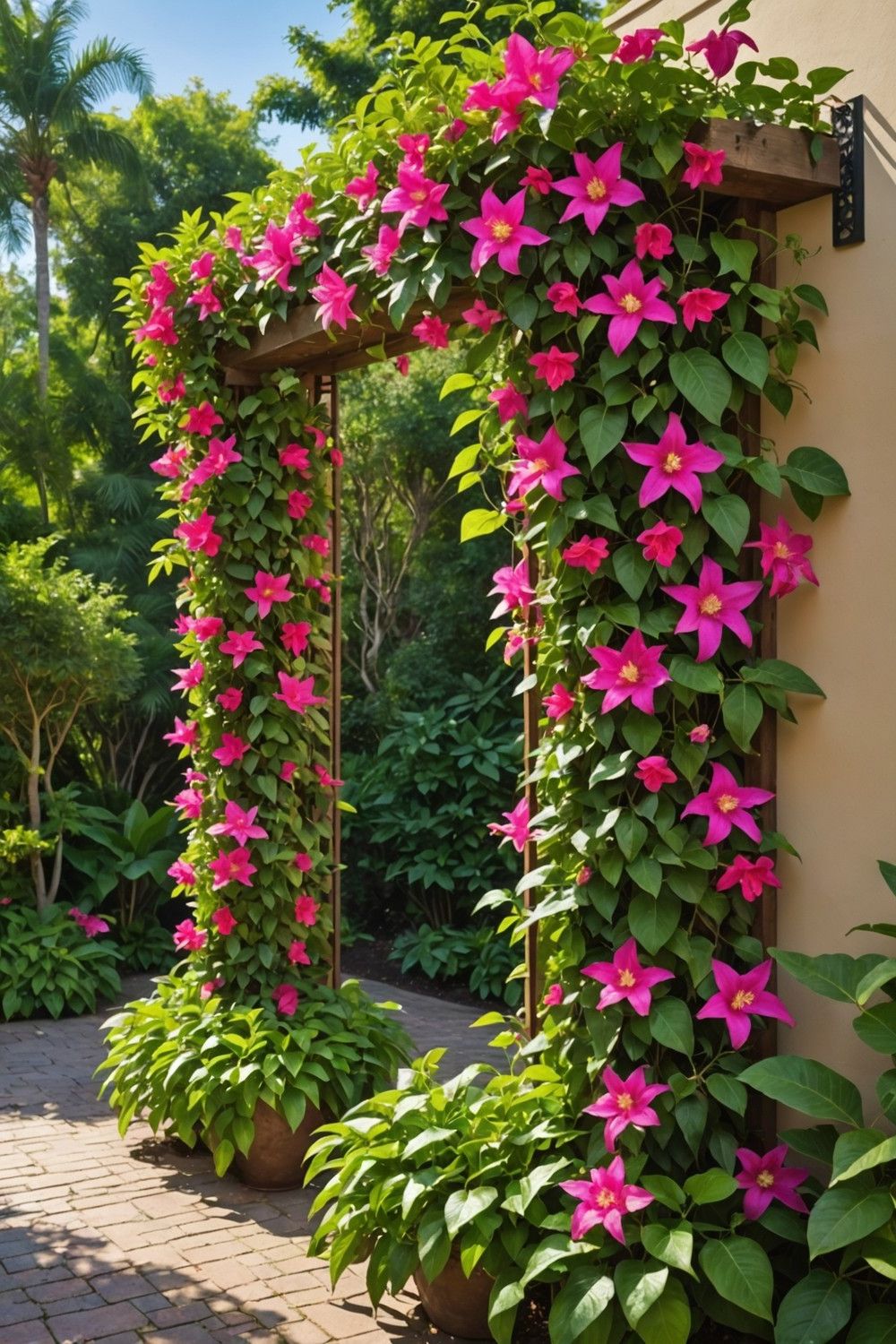 Design a Vertical Garden with Climbing Plants