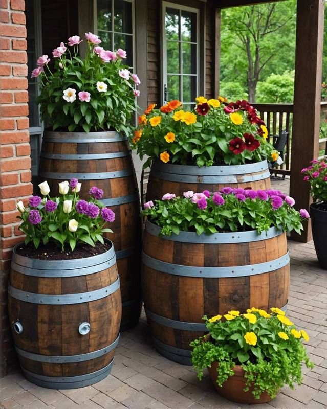 Repurposed Wine Barrels