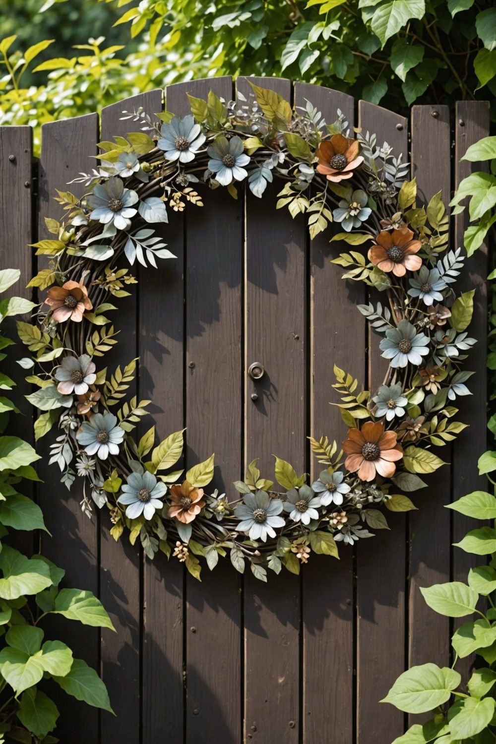 Recycled Metal Floral Wreaths