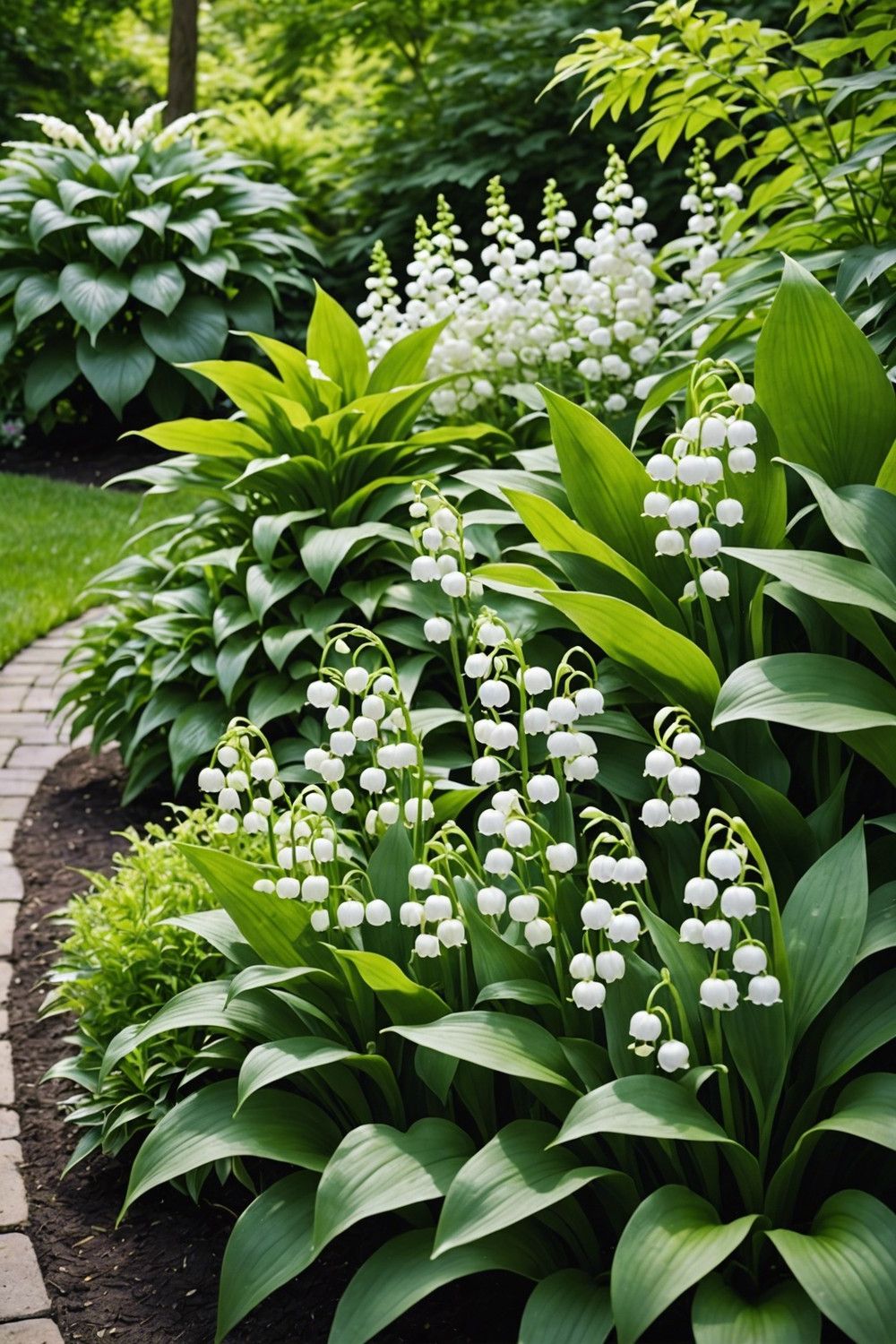 Create a Beautiful Border with Lily of the Valley and Hostas