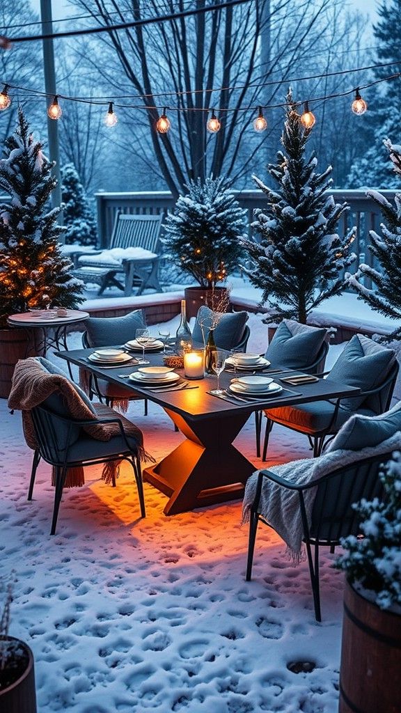 Heated Outdoor Dining Tables