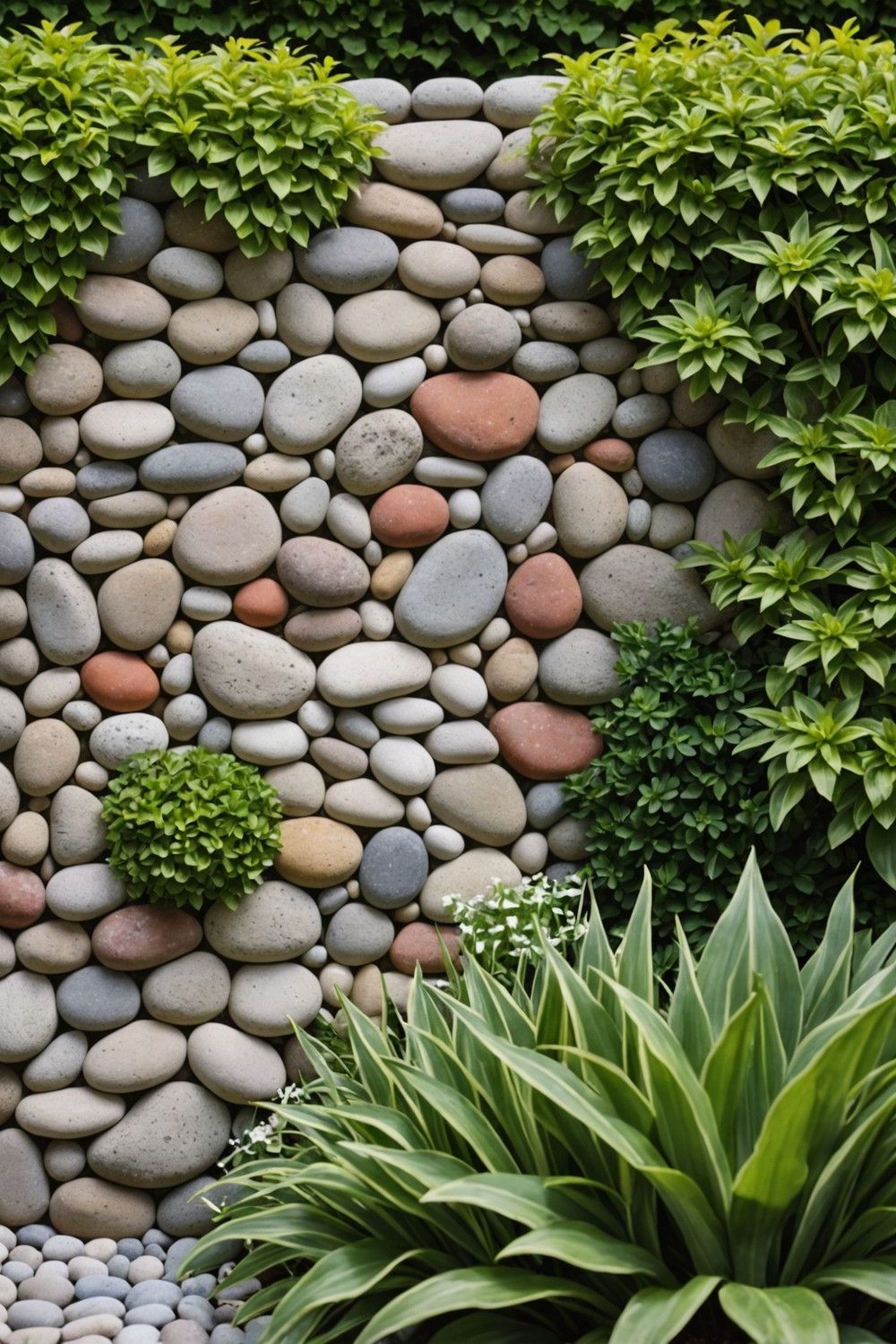 Form a Pebble Rock Wall