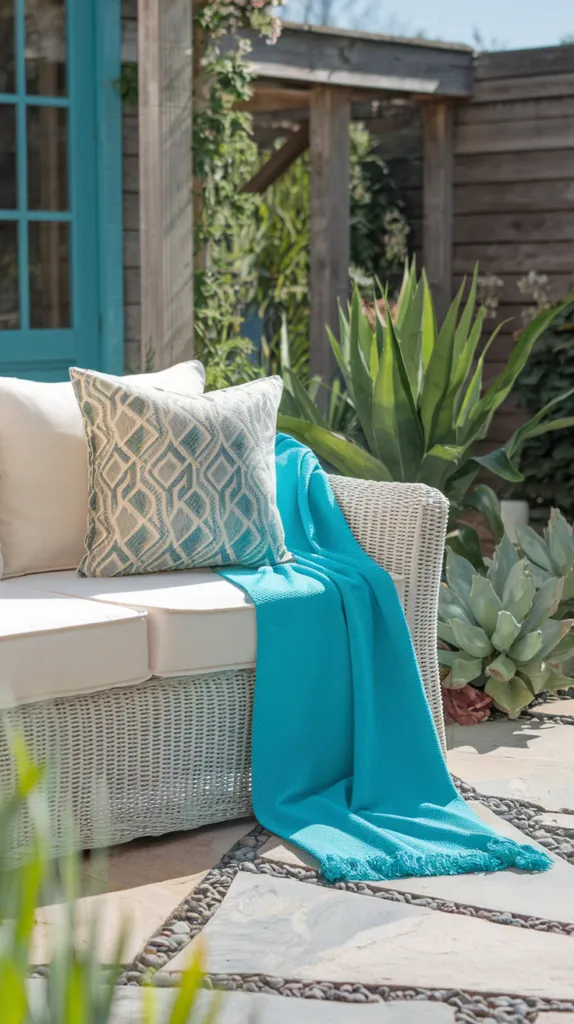 Decorate with Outdoor Throw Blankets