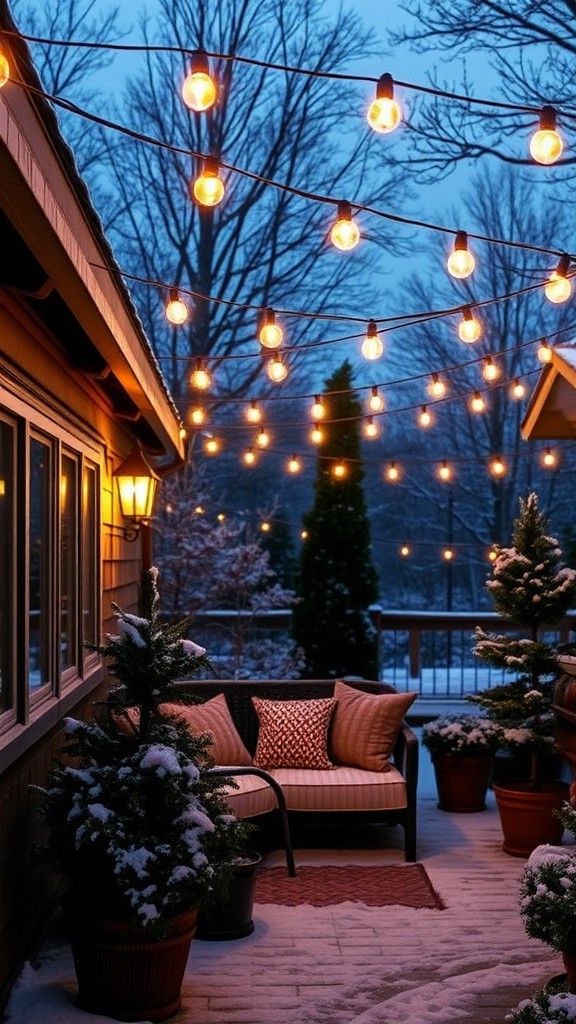 Bistro Lights for a Charming Outdoor Feel