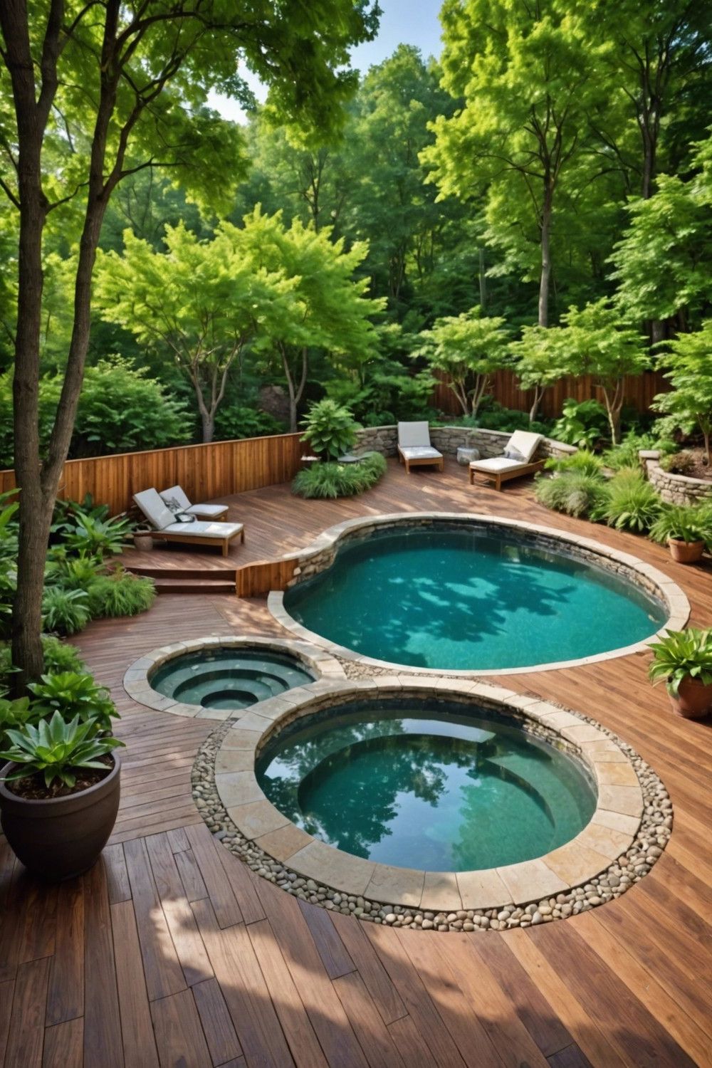 Rustic Retreat: Wooden Deck with Natural Accents