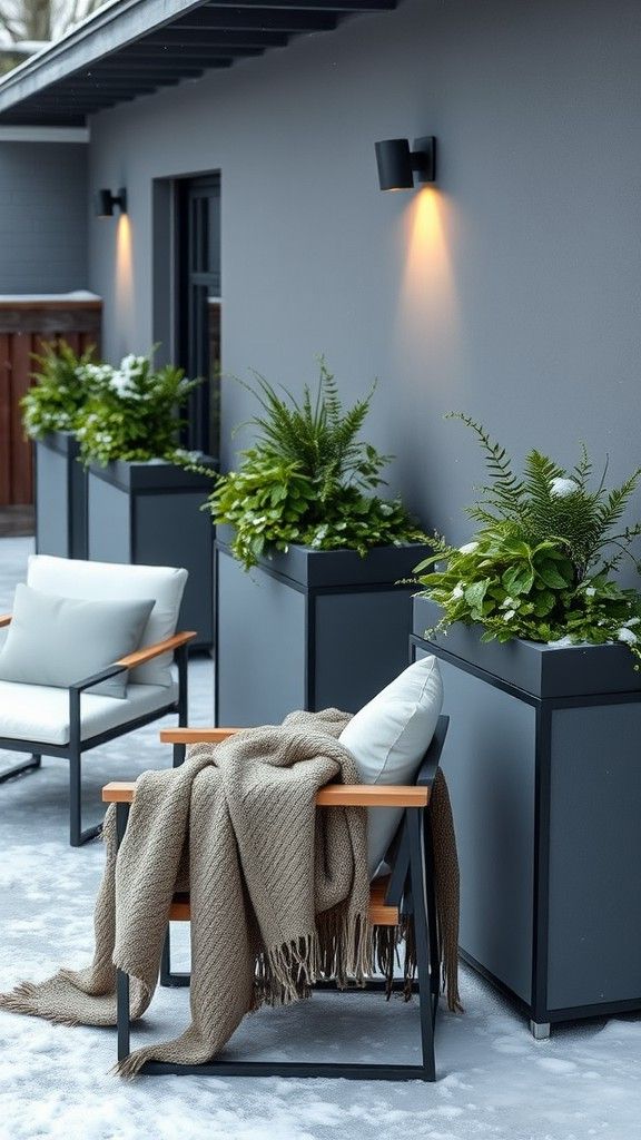 Built-in Planters for Greenery