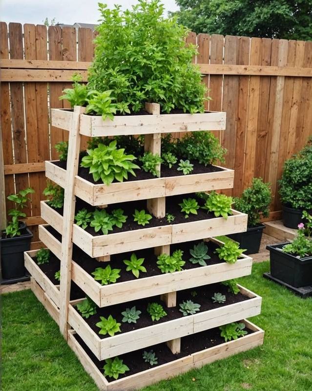 Pallet Pyramid Planter