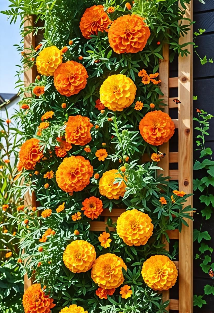 Using Marigolds in Vertical Gardens