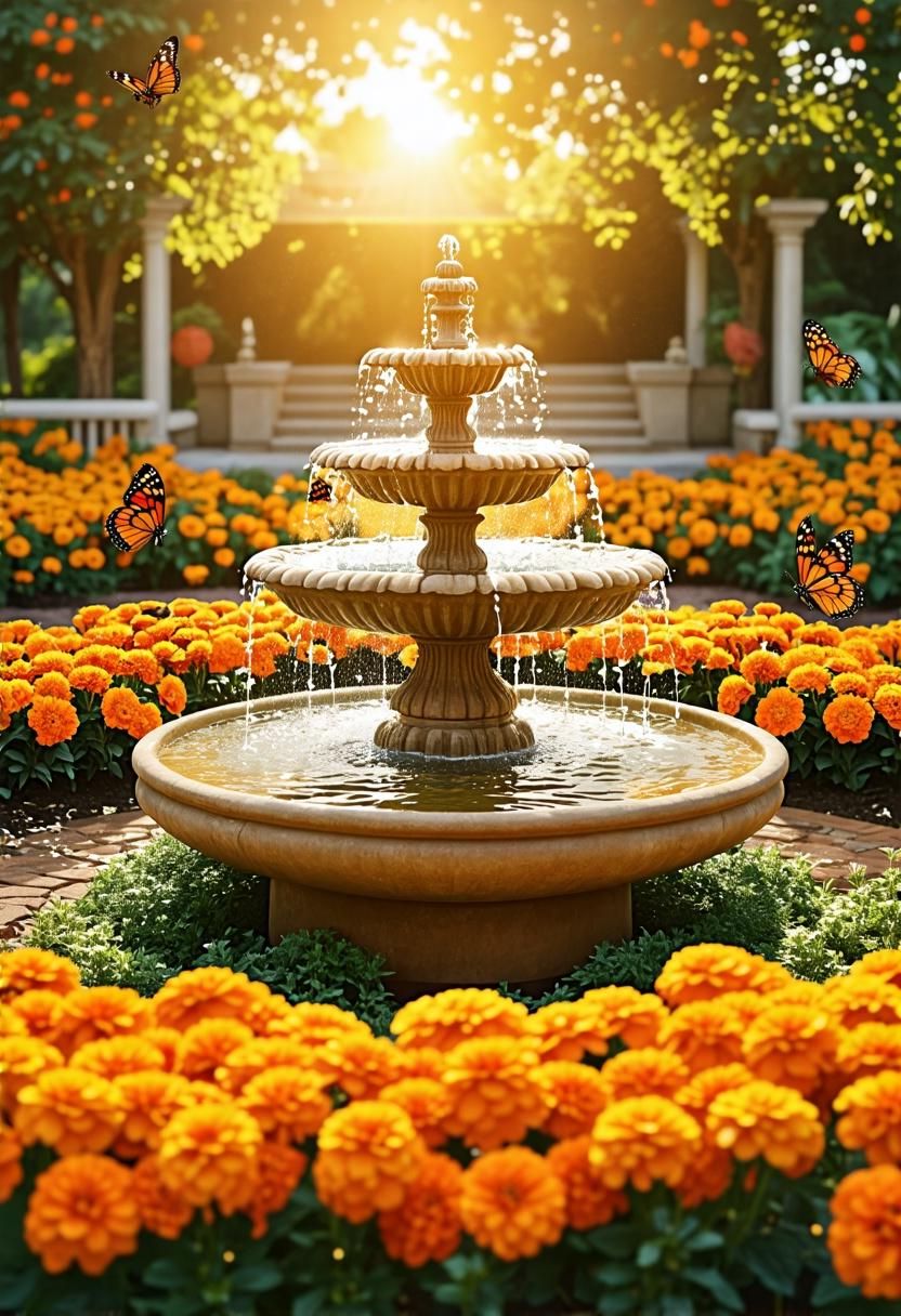 Designing a Marigold Fountain Feature