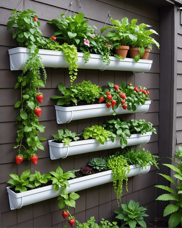 Hanging Gutter Planters