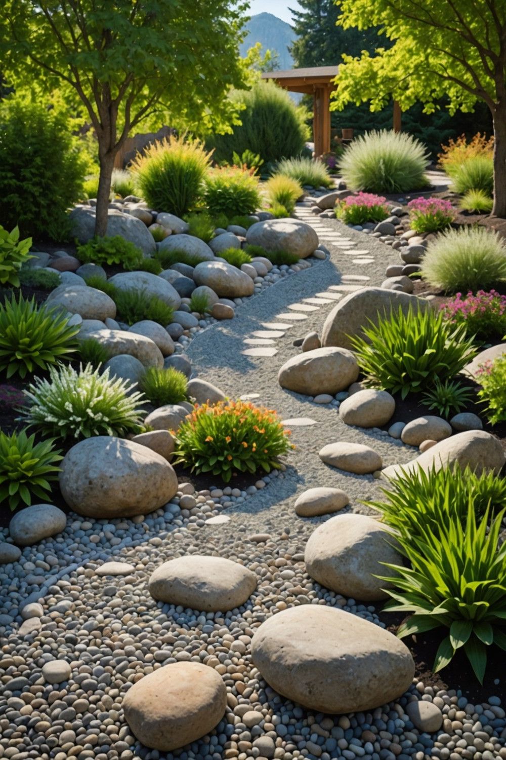 Incorporate Large Boulders with Pebbles