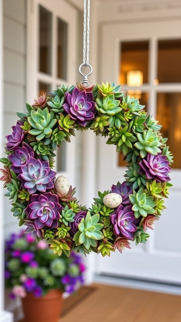 Succulent Easter Wreath