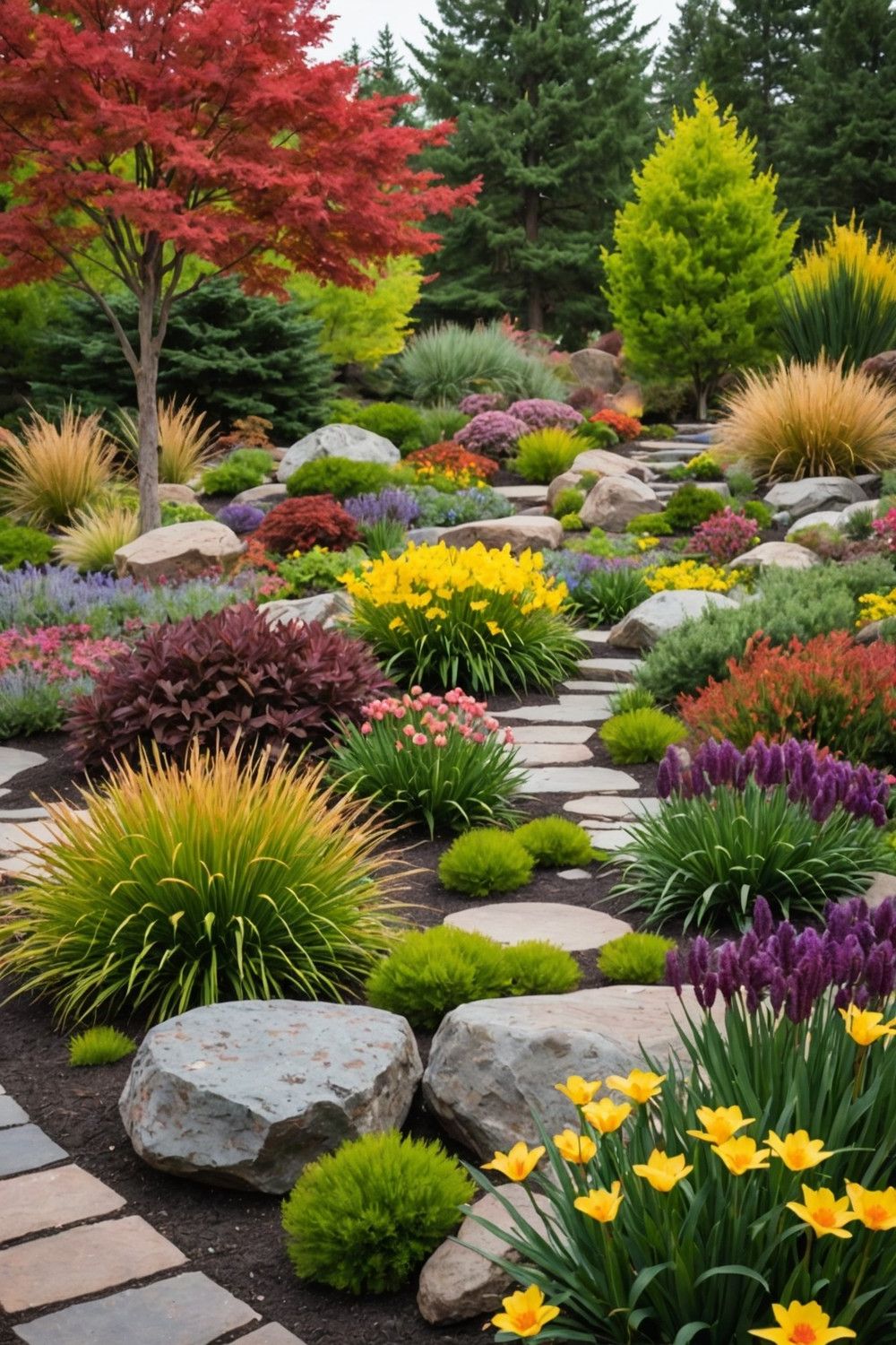 Seasonal Color with Rock Gardens