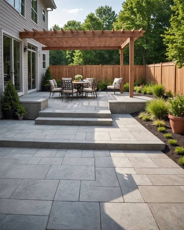 Concrete Patio with Modern and Versatile Look