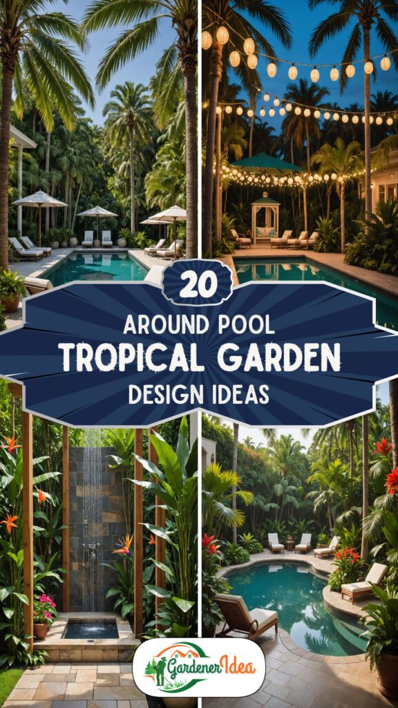 20 Around Pool Tropical Garden Design Ideas