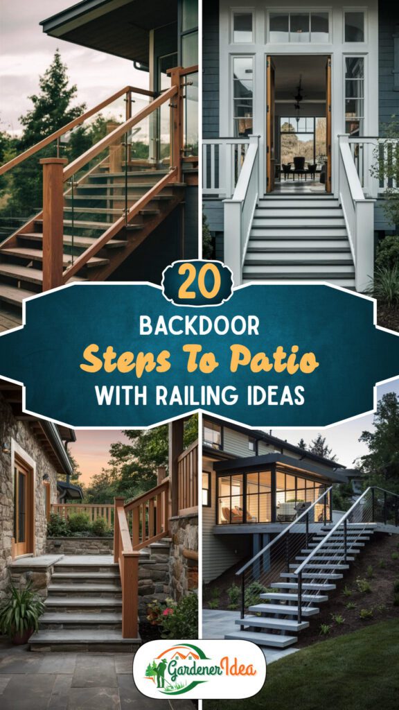 20 Backdoor Steps To Patio With Railing Ideas