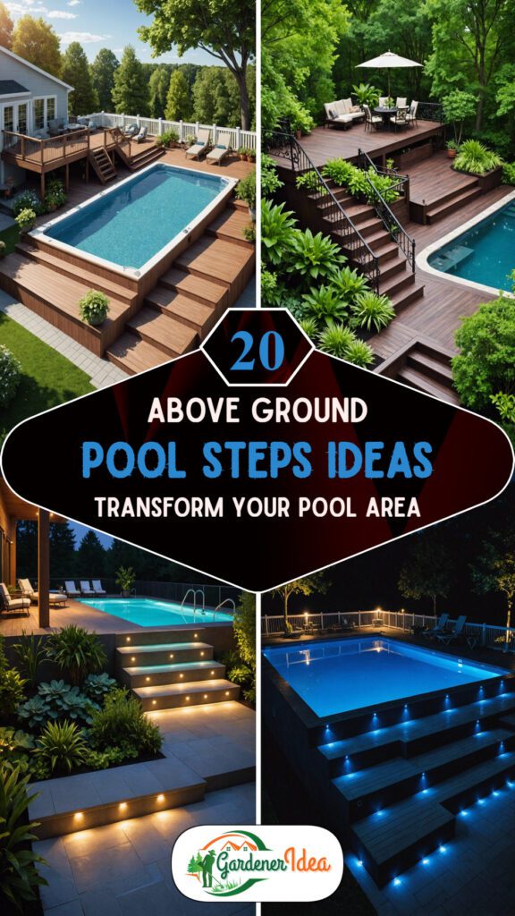 20 Above Ground Pool Steps Ideas