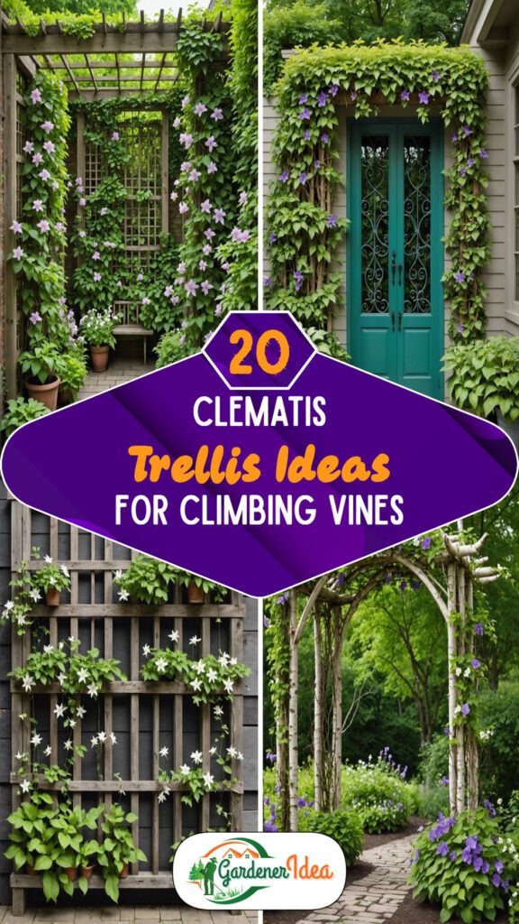 20 Clematis Trellis Ideas For Climbing Vines