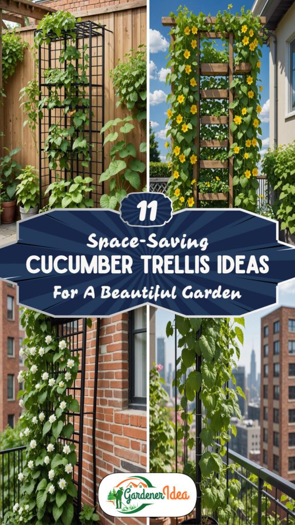 11 Space-Saving Cucumber Trellis Ideas