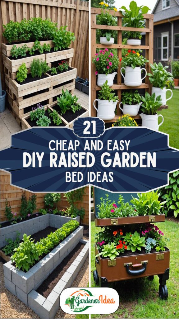 21 Cheap And Easy DIY Raised Garden Bed Ideas