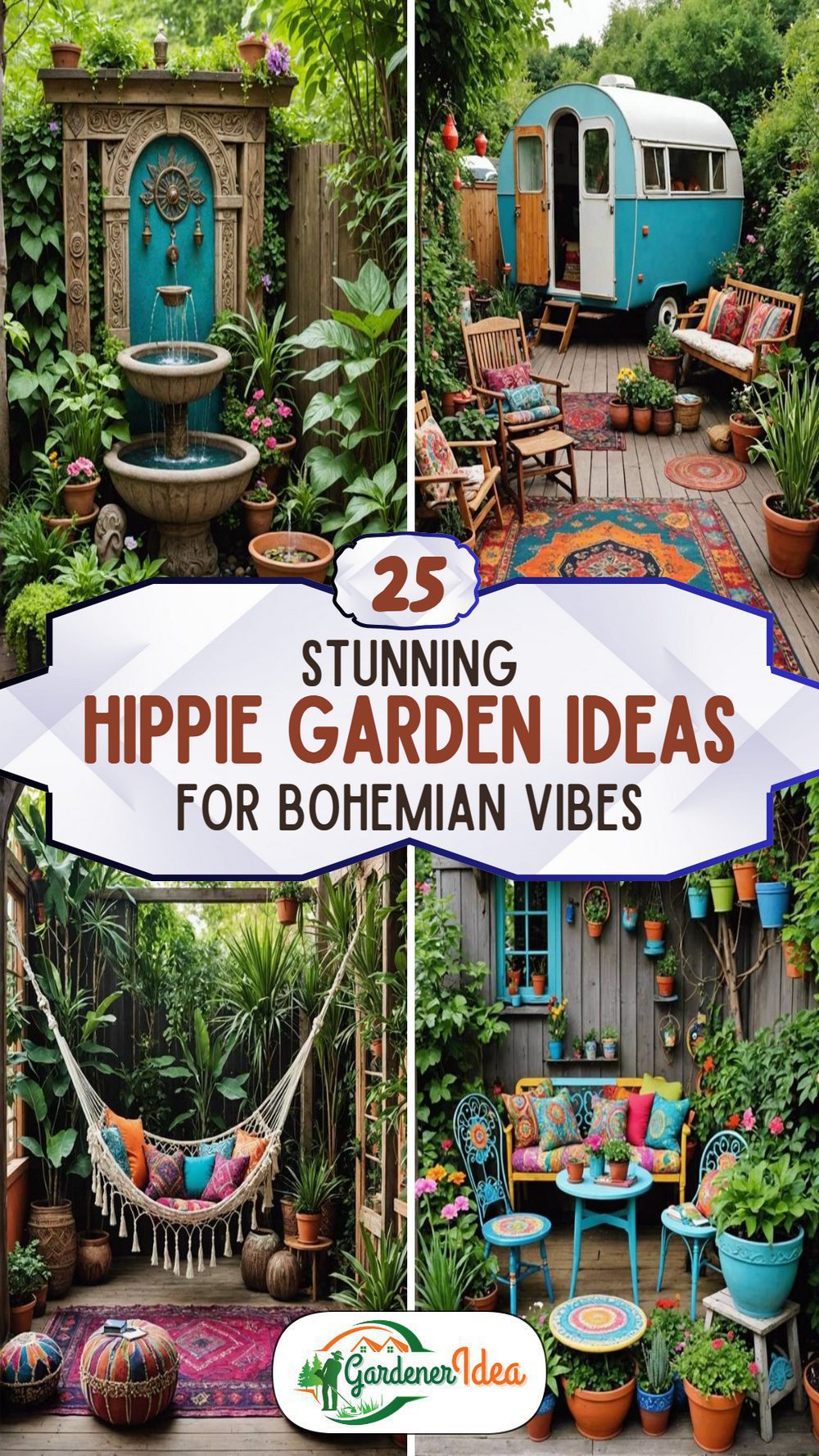 25 Hippie Garden Ideas For Boho-Style Backyards - Gardener Idea