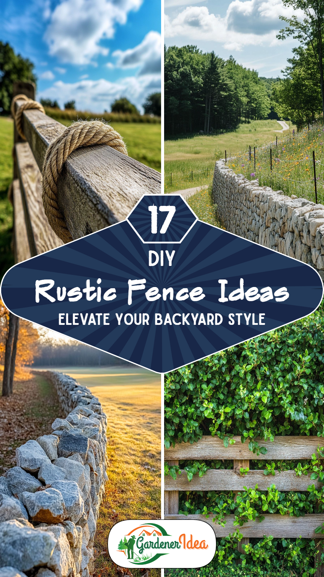17 DIY Rustic Fence Ideas to Elevate Your Backyard Style - Gardener Idea
