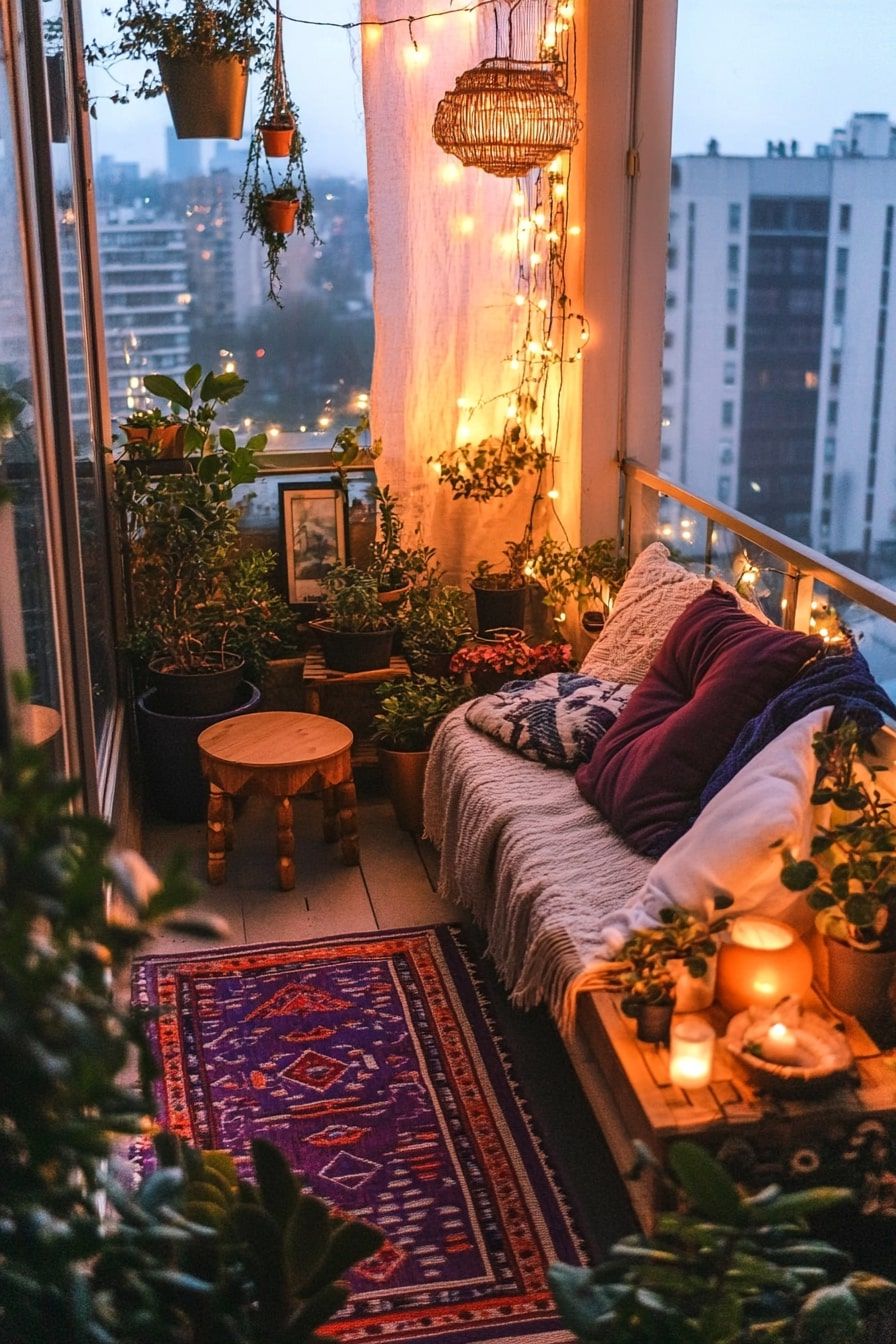 Create a Warm and Inviting Balcony Retreat
