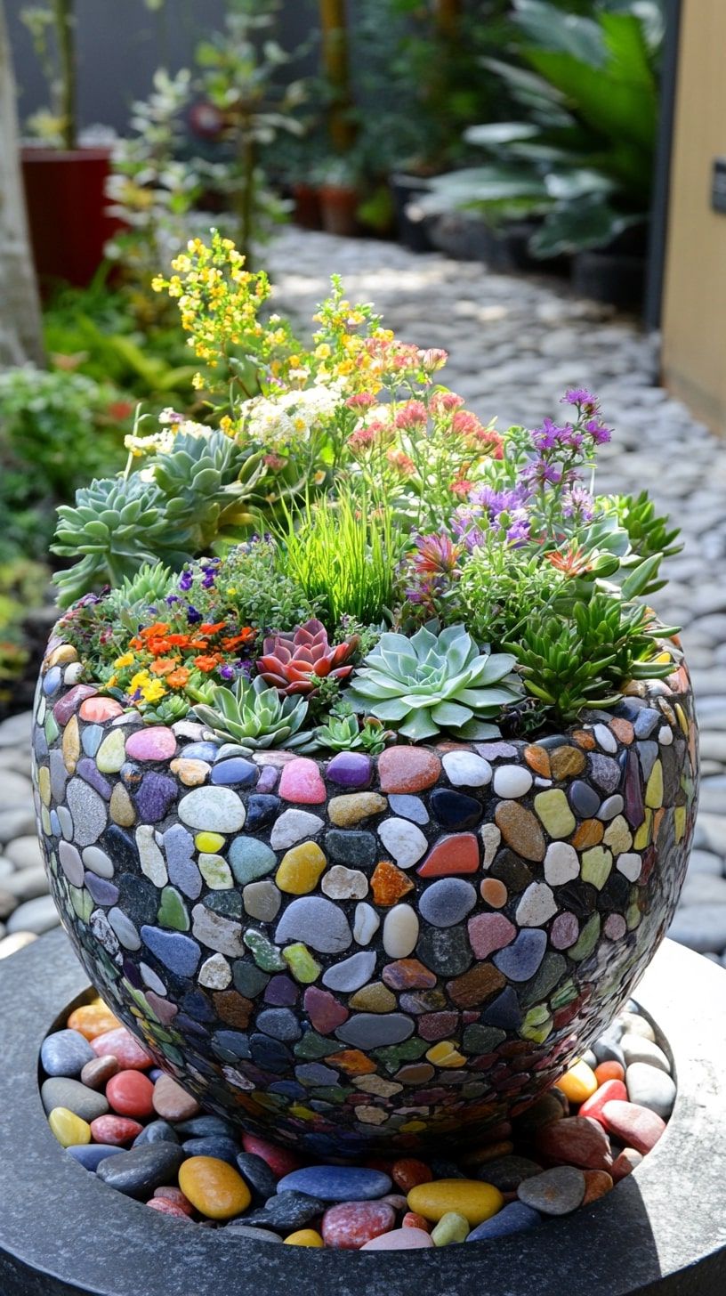 Mosaic Succulent Garden Pot