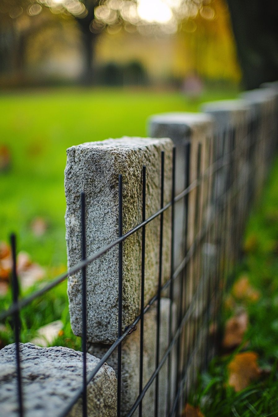 Minimalist Gabion Fence