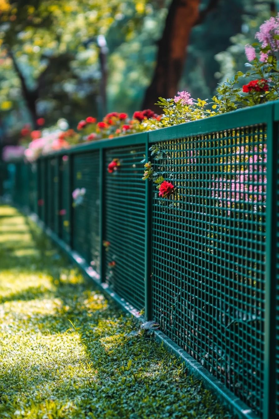 Vibrant Green Metal Mesh