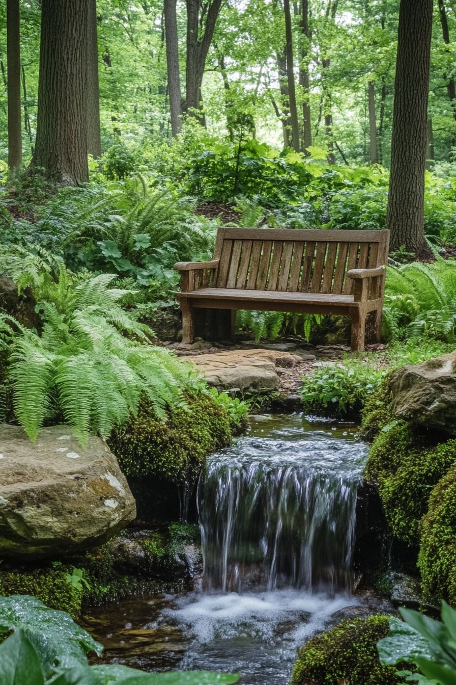 gentle garden waterfall
