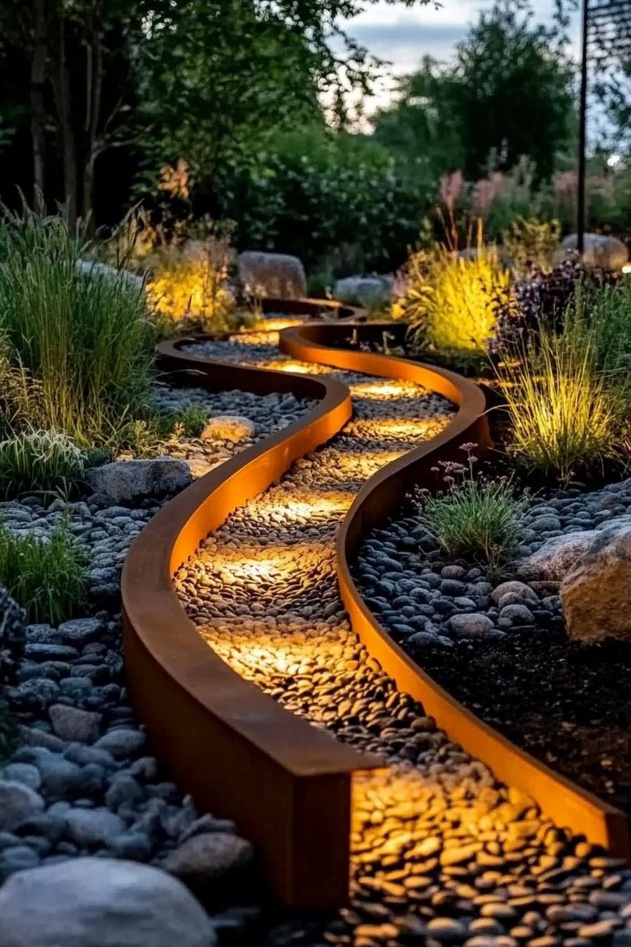 Gabion Pathway for a Serene Landscape