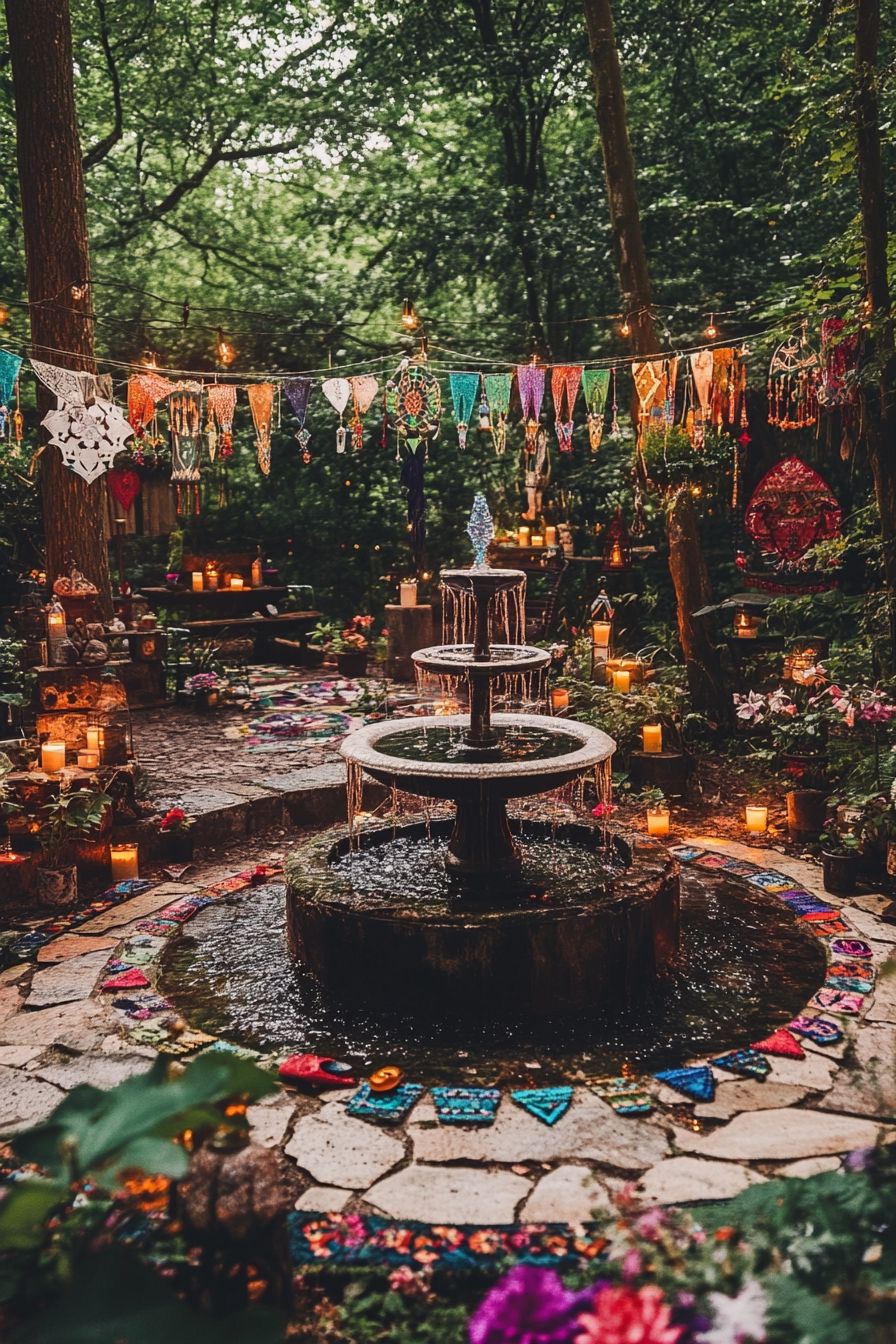 Outdoor Retreat with Water Energy