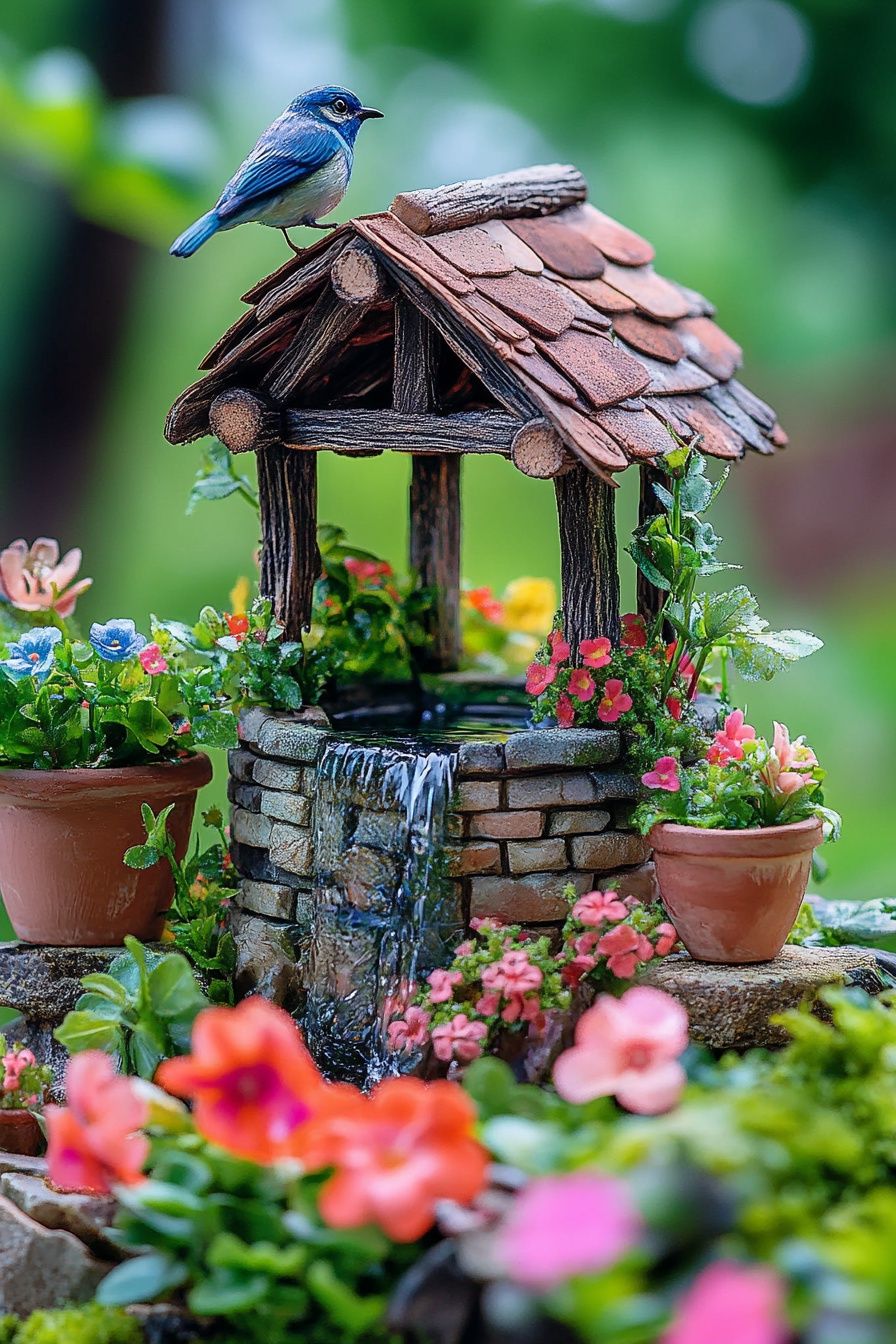 15. Add a Magical Touch with a Miniature Fairy Well