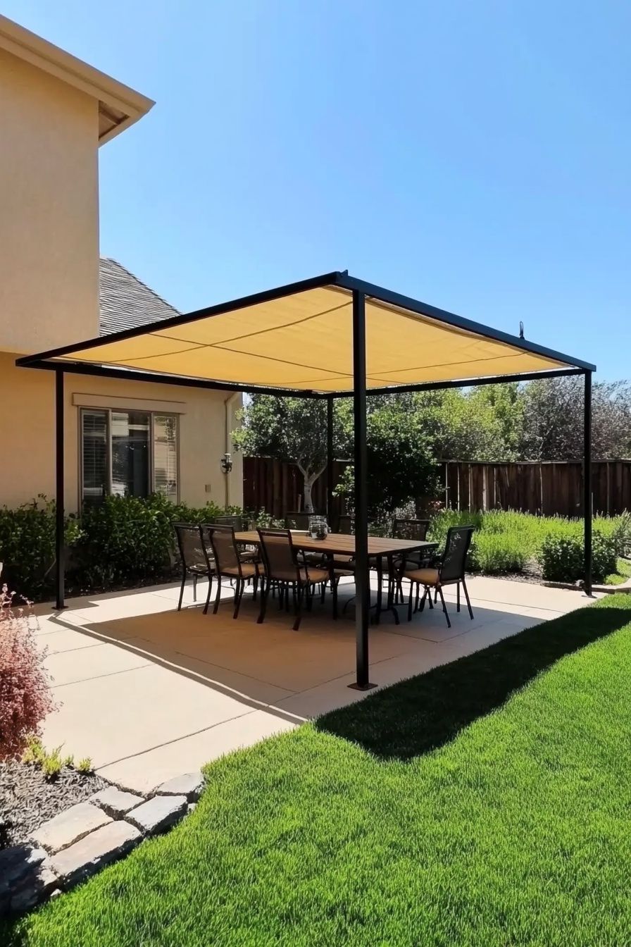 Sleek Canopy for a Shaded Patio Retreat