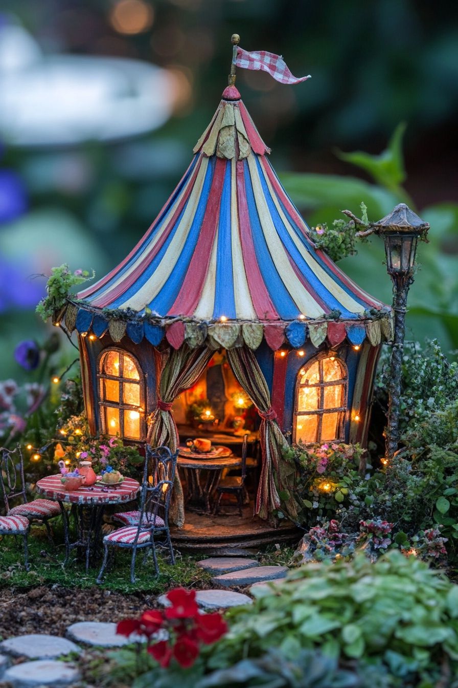 19. Bring Whimsical Charm with a Miniature Circus Tent