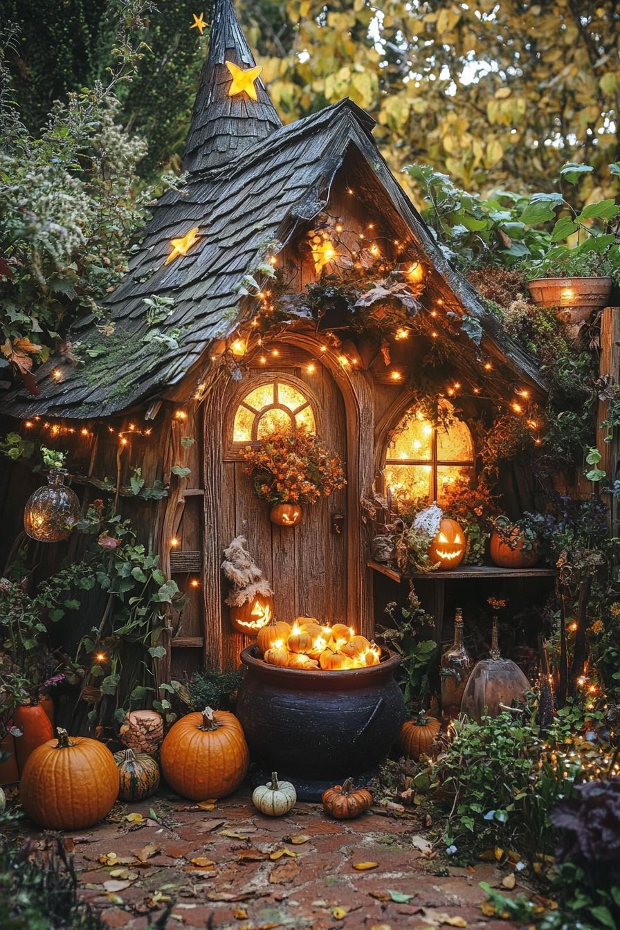 Pumpkin-Filled Cauldron