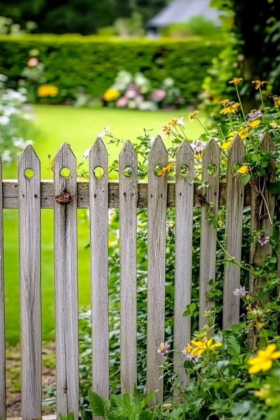 rustic fence ideas 9