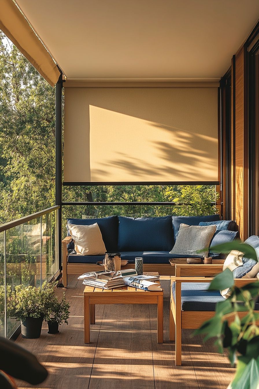 Create a Relaxing Balcony Lounge with Cozy Seating